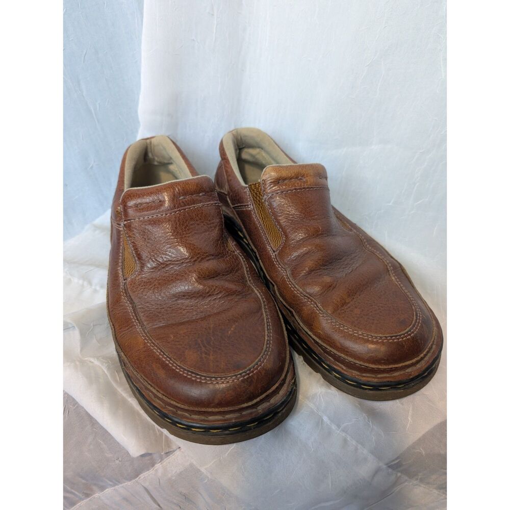 Vintage Dr Martens Orson Brown Leather Slip On Loafers Mens 10 Y2K Gorpcore